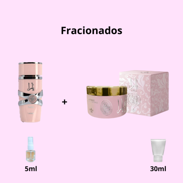 Combo Fracionado Yara Rose – Eau de Parfum 5ml + Pasta 30ml