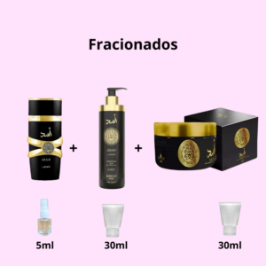 Combo Fracionado Asad - Shampoo 30ml + Pasta 30ml + Perfume 5ml