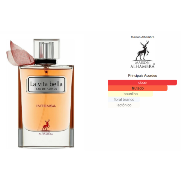 La Vita Bella Intensa Maison Alhambra Eau de Parfum – 100ml - Imagem 2