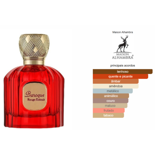 Baroque Rouge Extrait Maison Alhambra Eau de Parfum - 100ml - Imagem 2