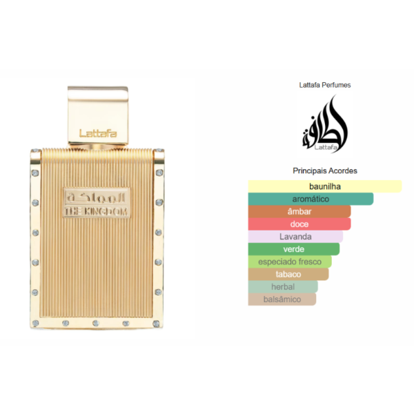 The Kingdom Lattafa Eau de Parfum Masculino  – 100ml - Imagem 2