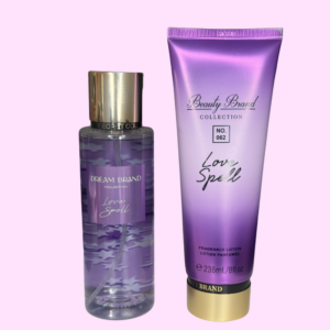 Kit Body Splash + Hidratante - Beauty BRAND COLLECTION - INSPIRAÇÃO VS Love Spell – 250ML